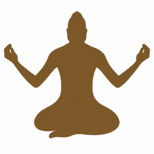 the flying buddha logo (earth brown) ii