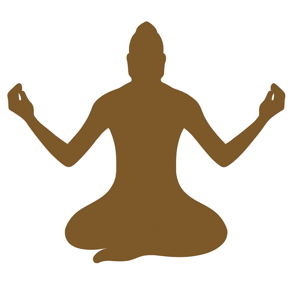 the flying buddha logo (earth brown) ii